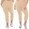 2-Pack: Plus Size Women's Ultra-Soft High Waisted Capri Leggings by DailySale