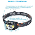 2-Pack: Rechargeable Motion Sensor Headlamp 6 Light Modes Headlight by DailySale