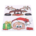 2-Pack: Santa Claus Elk Shop Hotel Christmas Window Double Sided Glass Sticker by DailySale