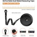 2-Pack: Soft Fashion Pink and Retractable Black Measuring Tape Set by DailySale