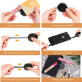 2-Pack: Soft Fashion Pink and Retractable Black Measuring Tape Set by DailySale