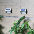 2 Pack: Solar Light 2 LEDs Wall Lamp Waterproof Security Light by DailySale