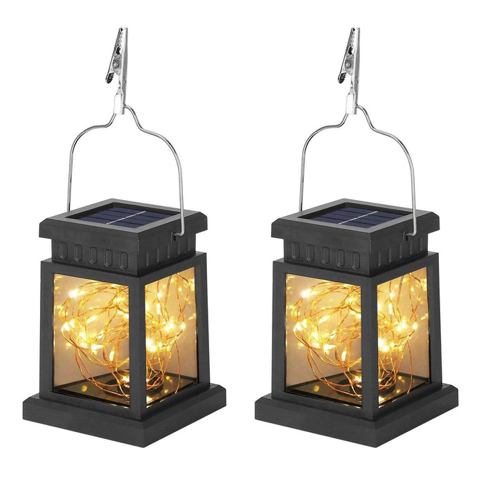 2-Pack: Solar Powered Hanging Lights 30 LED Beads by DailySale