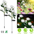 2-Pack: Solar Powered Rose Flower LED Decorative Lamp by DailySale