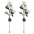 2-Pack: Solar Powered Rose Flower LED Decorative Lamp by DailySale