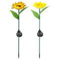 2-Pack: Solar Powered Sunflower Lights LED Decorative Stake Lamp by DailySale
