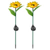 2-Pack: Solar Powered Sunflower Lights LED Decorative Stake Lamp