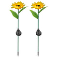 2-Pack: Solar Powered Sunflower Lights LED Decorative Stake Lamp by DailySale