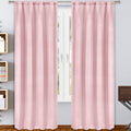 2-Pack: Solid Blackout Pole Top Window Curtain Panel by DailySale