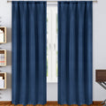 2-Pack: Solid Blackout Pole Top Window Curtain Panel by DailySale