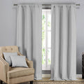 2-Pack: Solid Blackout Textured Curtain Panels with Decorative Pillow Covers by DailySale
