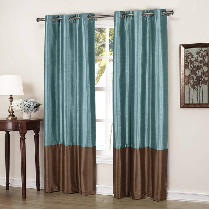2-Pack: Striped Thermal Insulated Blackout Window Curtain Set by DailySale