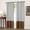 2-Pack: Striped Thermal Insulated Blackout Window Curtain Set by DailySale
