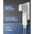 2-Pack: Type C Flat Slim Power Adapter by DailySale
