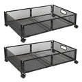 2-Pack: Under Bed Storage Container Foldable Rolling Storage Bin by DailySale