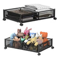 2-Pack: Under Bed Storage Container Foldable Rolling Storage Bin by DailySale