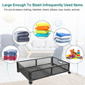 2-Pack: Under Bed Storage Container Foldable Rolling Storage Bin by DailySale