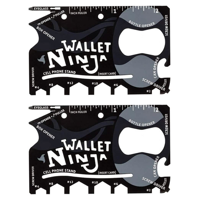 2-Pack: Wallet Ninja 18-in-1 Credit Card Sized Multi-tool by DailySale