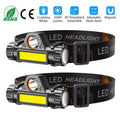 2-Pack: Waterproof Rechargeable Headlamp by DailySale