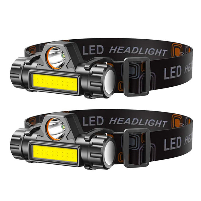 2-Pack: Waterproof Rechargeable Headlamp by DailySale