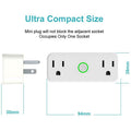 2-Pack: WIFI Smart Plug 10A Dual Smart individually Outlet by DailySale