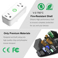 2-Pack: WIFI Smart Plug 10A Dual Smart individually Outlet by DailySale