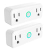2-Pack: WIFI Smart Plug 10A Dual Smart individually Outlet