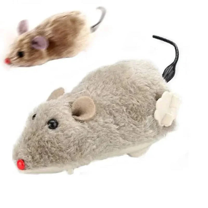 2-Pack: Wind Up Interactive Plush Mouse Toy by DailySale