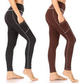 2-Pack: Women's Fleece Lined Active Leggings with Pockets by DailySale