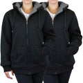 2-Pack: Women's Heavyweight Loose Fitting Sherpa Fleece-Lined Hoodie Sweater by DailySale