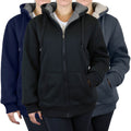 2-Pack: Women's Heavyweight Loose Fitting Sherpa Fleece-Lined Hoodie Sweater by DailySale