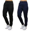 2-Pack Women's Loose-Fit Marled Fleece Jogger Sweatpants With Zipper Pockets by DailySale