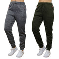 2-Pack Women's Loose-Fit Marled Fleece Jogger Sweatpants With Zipper Pockets by DailySale