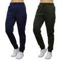 2-Pack Women's Loose-Fit Marled Fleece Jogger Sweatpants With Zipper Pockets by DailySale