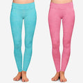 2-Pack: Women's Space Dye Seamless Ankle Length Lightweight Leggings by DailySale