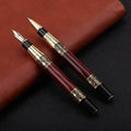 2-Pack: Wood Grain Classical Fountain Pen Ballpoint Pen by DailySale