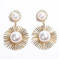 2-Pairs: Women's Imitation Pearl Alloy Earrings by DailySale