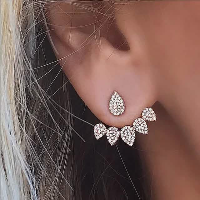 2-Pairs: Women's Small Diamond Cubic Zirconia Earrings by DailySale