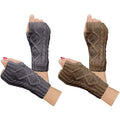 2-Pairs: Women's Winter Warm Knit Fingerless Gloves by DailySale