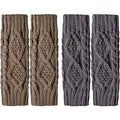 2-Pairs: Women's Winter Warm Knit Fingerless Gloves by DailySale