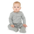 2 pc. zipper footie set | ivory & heather grey by Finn + Emma