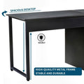 2-Person Metal Desk with Open Shelves by DailySale