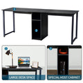 2-Person Metal Desk with Open Shelves by DailySale