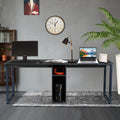 2-Person Metal Desk with Open Shelves by DailySale