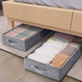 2-Piece: 70L Foldable Underbed Clothes Moisture Proof Zipped Organizer by DailySale
