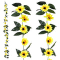2-Piece: 7.2ft Artificial Silk Sunflower Vines by DailySale