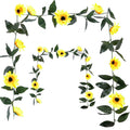 2-Piece: 7.2ft Artificial Silk Sunflower Vines by DailySale