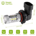 2-Piece: 980LM 80W 9006 HB4 LED Fog DRL Light Bulb by DailySale