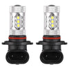 2-Piece: 980LM 80W 9006 HB4 LED Fog DRL Light Bulb