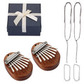 2-Piece: Acrylic Kalimba Mahogany Finger Thumb Piano by DailySale
